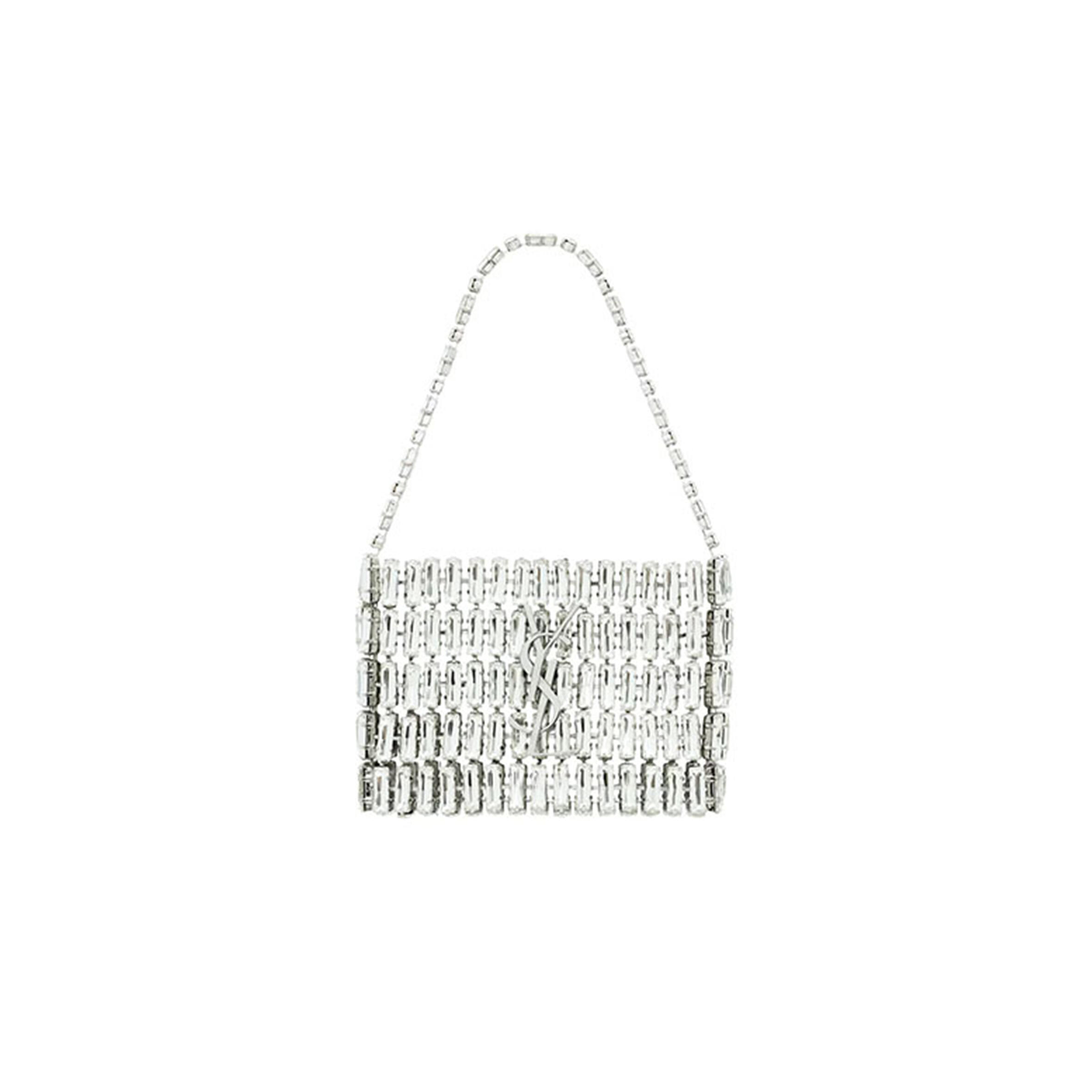 YSL MICRO EVENING BAG IN CRYSTALS 788380JBO7N8926 (11.5*8.5*2.5cm)